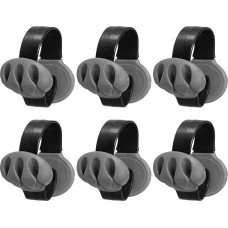 PATIKIL Kabel-Clips, Schreibtischkabel-Organizer, Drahthalter für Kabel, Handy-Ladegerät, USB-Kabel, Nachttisch, Zuhause, Büro, Auto, Schwarz, 6 Stück