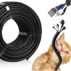 Cable Management Sleeve 5M Universal Cable Protector Wire Tube Black Cable Management Cable Protector for PC Provides Cable Protection