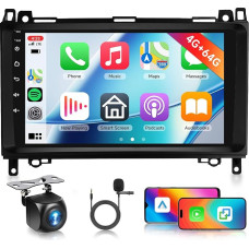 4G + 64G Hodozzy automobilinis radijas Mercedes Benz B200 B klasei W169 W245 B160 B170 B180 W639 Vito Viano W906 Sprinter, 9 colių jutiklinis ekranas su Carplay Android automobiline navigacija Bluetooth WiFi FM atbuline eiga