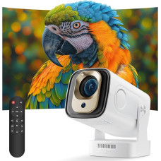 LAMA Mini Projector, Portable Projector, Outdoor Projector, 4K 1080P Full HD Mini Projector, Movie Portable Projector, Auto Focus, with 180° Rotation, Android 11.0, WLAN6, BT5.4 for Home Cinema