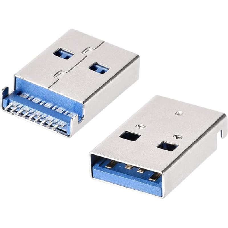 10 x USB 3.0 tipo A tipo vyriška moteriška jungtis Moteriška jungtis 9 kaiščių 180 laipsnių SMD remonto keitimo adapteris