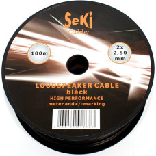 Seki 311809 Speaker Cable 2x 2.5 mm² 100 m Black