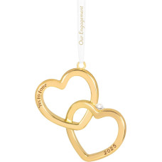 Hallmark Keepsake Mūsų sužadėtuvės 2025 Metalo kalėdinė dekoracija Sužadėtuvių dovanos