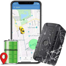 GPS sekimo įrenginys 20000 mAh magnetas Ilgalaikis budėjimo režimas GPS siųstuvas automobiliui, transporto parkui, sunkvežimiui, motociklui sekti, vandeniui atsparus tiesioginio sekimo lokatorius, keli aliarmo režimai be prenumeratos Nemokama programėlė /