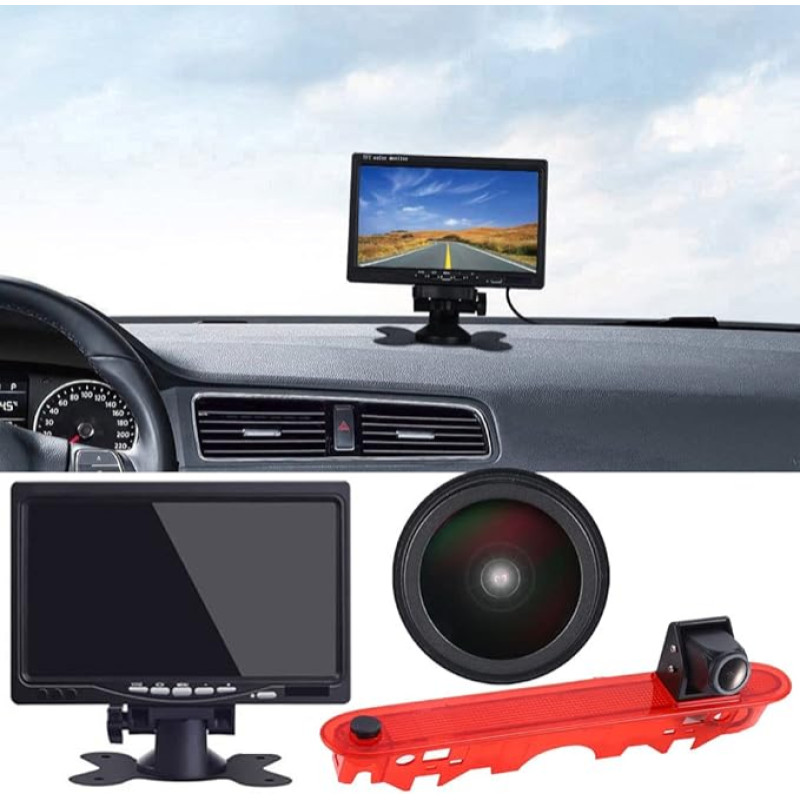 Su 7 colių LCD monitoriumi, 