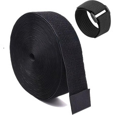 VEGCOO 3.8 cm / 5 cm x 6 m wide tie resealable, strap wide with 30 buckles (5 cm x 6 m)