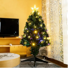 Weihnachtsbaum, Glasfaser, 90 cm, warmweißes Licht, energiesparend, ideal für Weihnachtsdekoration im Innenbereich.