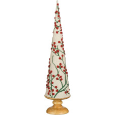 Žėručio dekoracijos Kalėdų eglutės dekoracijos 12 x 12 x 55 cm Medvilninė raudona