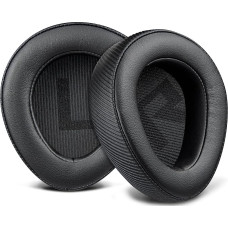 SOULWIT pakaitinės ausų pagalvėlės ASUS ROG Delta II belaidėms žaidimų ausinėms, pakaitinės pagalvėlės su minkšta proteino oda, didelio tankio putplasčiu - juodos spalvos