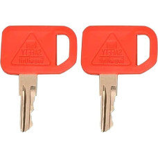 Sunkiosios statybinės technikos atsarginis uždegimo raktas, ekskavatoriaus raktas, pagamintas iš plastiko ir metalo, 2 vnt., skirtas AT195302 AR51481