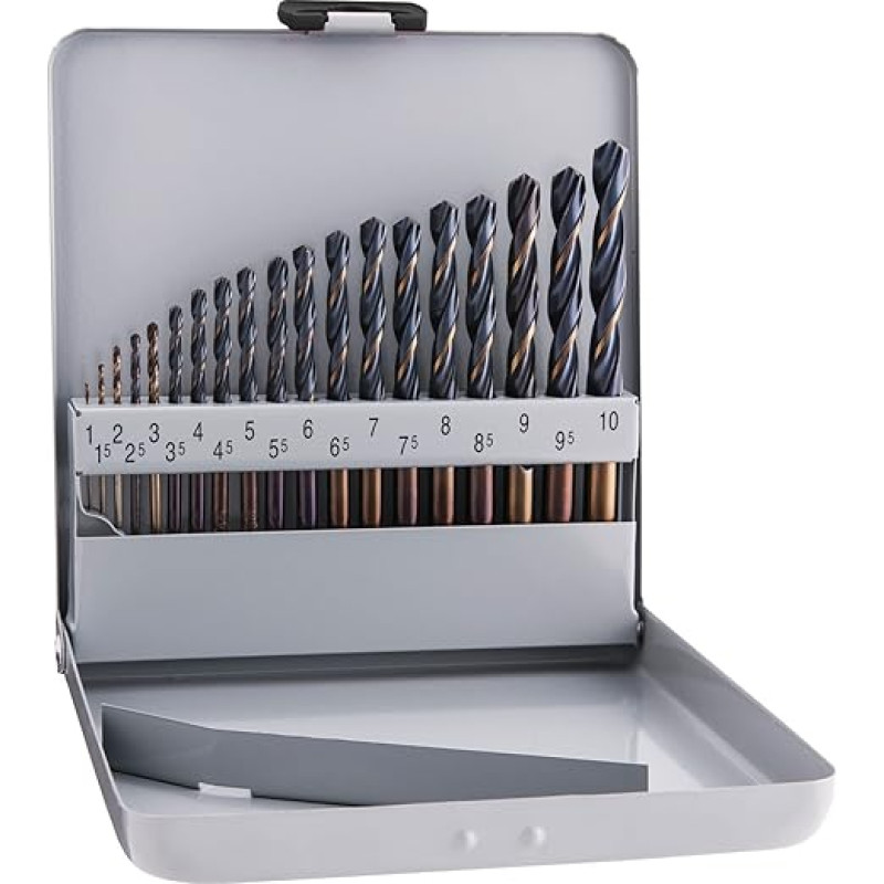 Alpen 810311100 Gręžimo grąžtų dėklas Sprint Master KM, pilkos spalvos, 1-10 x 0,5 mm