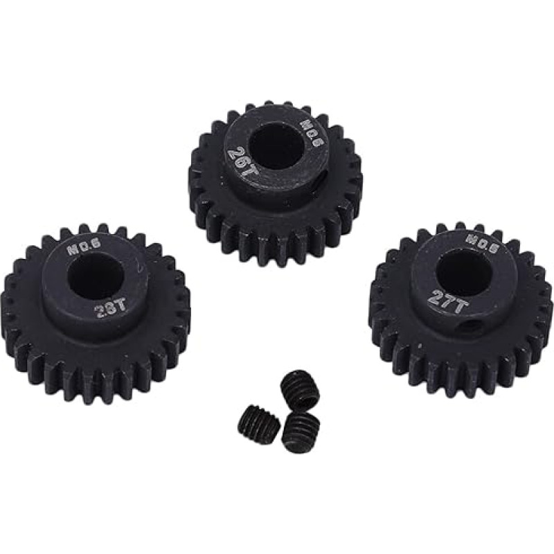 YIZISECCE Variklio variklio modulis Ritzel Zahnrad Set, Für Innen loch Ersatz Komponente, Kompatibel Mit 1/10 1/8 RC Auto, Hochpräzise langlebige Metall konstruktion, Glatt getriebe (26~28t)