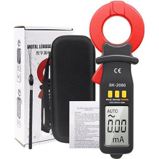 Fabater Leckstrom-Tester, Hochpräzises Zangenmessgerät für Wechsel- und Gleichstrommessungen, Speichert Daten für Elektriker, Amperemeter mit Automatischer Bereichswahl für Messungen Unterwegs, mit