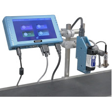Eurannit Automatic Inkjet Coding Machine for Production Line, Thermal Inkjet Printer 260E with 7 Inch Touchable Screen for Date/Batch/QRCode/Barcode/Logo etc. (1 Nozzle / 25.4 mm)