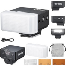 Godox iT20-O iT20 O Camera Flash Speedlite with White Diffuser 6 Power Levels 700 Flashes at Full Power TTL with Magnetic Colour Chip for Olympus Panasonic DSLR (Black)