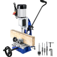 VEVOR Woodworking Mortising Machine 1/2 HP 1700 RPM Powermatic Mortiser with Moving Workbench Benchtop Mortising Machine for Making Round Holes, Square Holes or