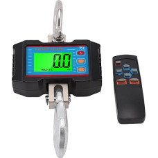 1500 kg 3300 lb Digital Crane Scale, High Performance Electronics -Hang Scale with Remote Control LED Display, Data Hold Tare Function Industrial Digital Scale