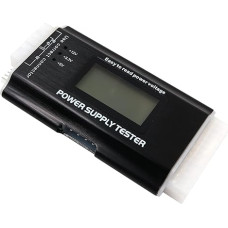 POFET Computer PC Power Supply Tester 1.8 Inch LCD Screen, 20/24 4/6/8 Pin 4.6 cm LCD Computer PC Power Supply Tester for ATX ITX IDE HDD SATA BYI