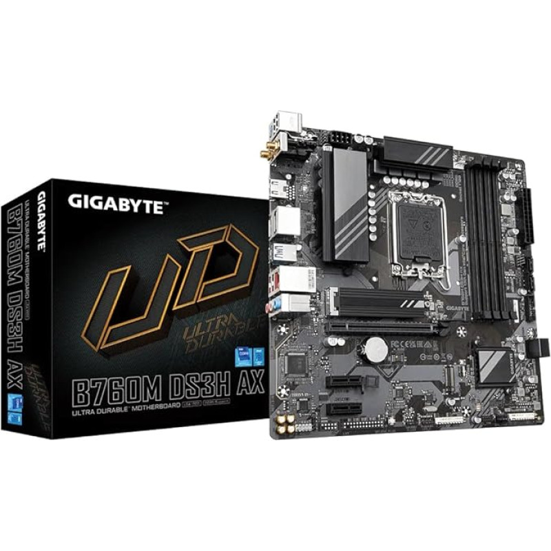 GIGABYTE B760M DS3H AX pagrindinė plokštė - palaiko 14 kartos 