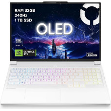 Lenovo Legion 7i 16IAX10 AI Gaming Laptop | 16 Inch WQXGA OLED 240Hz Display | NVIDIA GeForce RTX 5060 | Intel Core Ultra 7 255HX | 32GB RAM | 1TB SSD | Win11 | QWERTZ | Glacier White | 3 Months