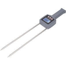 Šieno drėgmės matuoklis, nešiojamasis grūdų šiaudų drėgmės testeris, malkų drėgmės matuoklis su LCD ekranu, didelio tikslumo šieno drėgmės testeris, skirtas stebėti ir