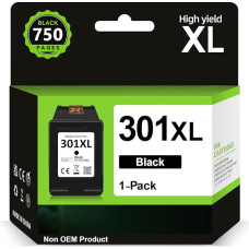 301XL Printer Cartridges Black 750+ Pages, Compatible with HP 301 Printer Cartridges Black Original, Ink Cartridges 301 XL for DeskJet 2540 2544 2549 1510, Envy 4500 4504 5530, OfficeJet 2620 2622
