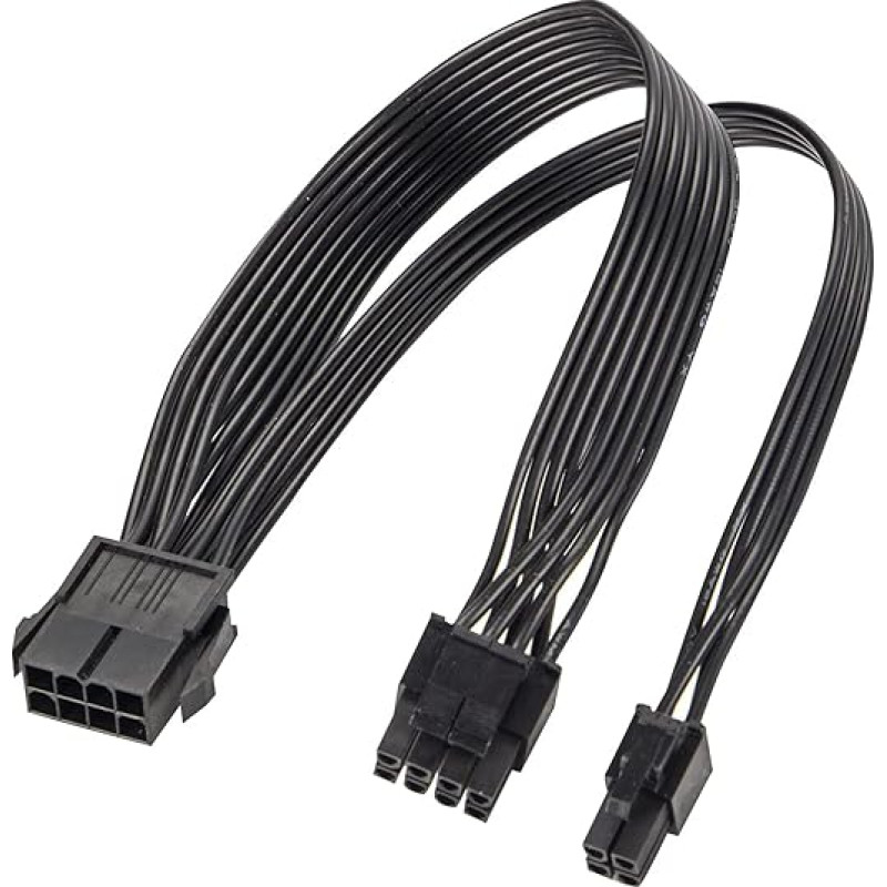 EPS12V CPU 8 kontaktų moteriškos lyties į CPU ATX 8 kontaktų (4+4) ir ATX 4 kontaktų vyriškos lyties maitinimo kabelis EPS 12V, skirtas pagrindinei plokštei 10,8 colio