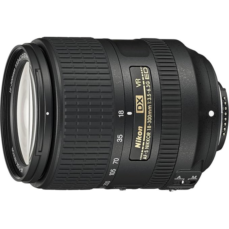 Nikon AF-S DX Nikkor 18 - 300 mm f/3.5 - 6.3 G ED VR objektyvas, juodas [NITAL kortelė: 4 metų garantija]