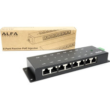 POE PASIVO ALFA NETWORK APOE08G 8 PUERTOS GIGABIT