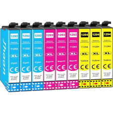 Jhaan T1291 T1292 T1293 T1294 rašalo kasetė suderinama su Epson WF-3520 spausdintuvo kasetėmis Workforce WF-3540 WF-7525 WF-7515 Stylus SX235W SX425W SX445W SX535WD Stylus Office BX630FW