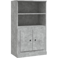 vidaXL Highboard, Sideboard with Lots of Storage Space, Chest of Drawers Living Room Cabinet with Doors, Cupboard Sideboard Side Cabinet, Concrete Grey Wood Material