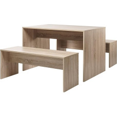 Stalo komplektas 120 - Virtuvės stalas (įvairių spalvų) Suoliukai visiškai sukraunami