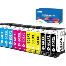 OINKWERE Pack of 12 603XL Printer Cartridges Compatible with Epson 603XL Multipack 603XL Cartridges for Epson Expression Home XP-2100 XP-2105 XP-3100 XP-3105 XP-4100 XP-4105 Workforce WF-2810 WF-2830