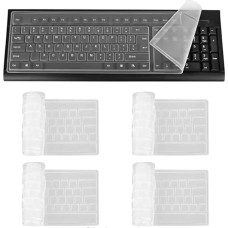 quiodok 4 dalių stalinio kompiuterio klaviatūros apsauga, apsauganti nuo dulkių silikoninė klaviatūros apsauga, universali kompiuterio klaviatūros apsauga, skirta kompiuteriui su 108 standartinio dydžio klavišais (445 x 130 mm)