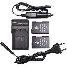 DSTE® 2 dalių akumuliatoriaus ir 2 kanalų dvigubo USB greitojo įkroviklio rinkinys, skirtas Nikon EN-EL14 EN-EL14A DF D3100 D3200 D3300 D3400 D3500 D5100 D5200 D5300 D5500 D5600 P7 0000 P7100 P7200 P7700 P7800