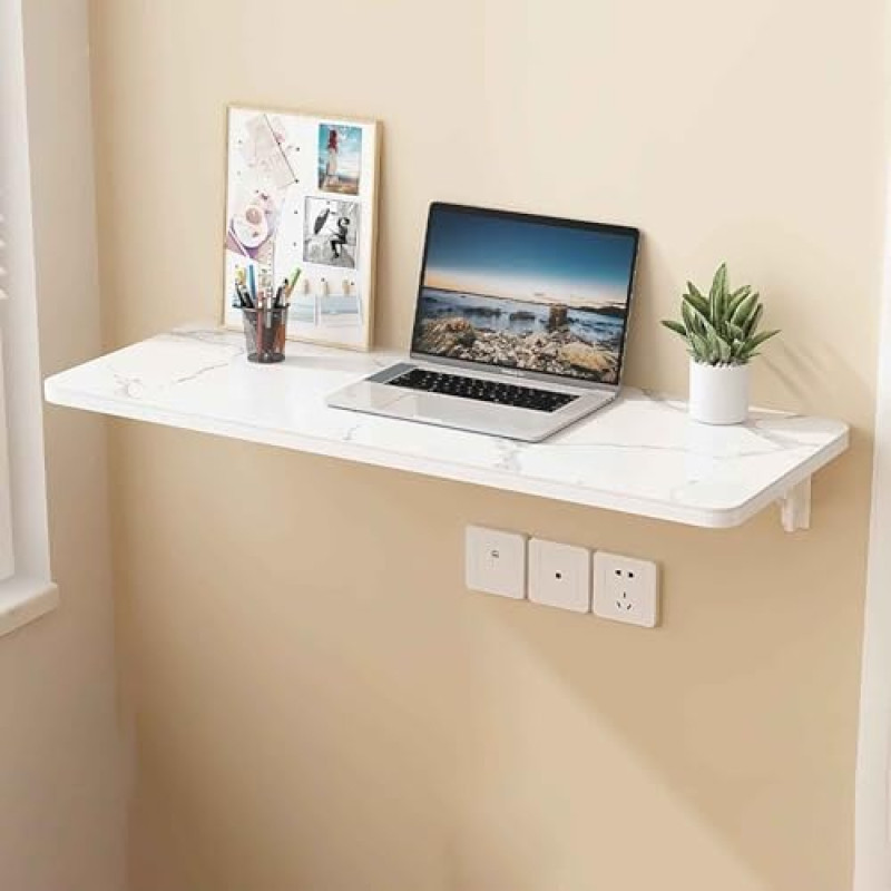 Platzsparender Wand-Klapptisch - Holz-Tisch mit Drop-Leaf-Ess- und Arbeitszimmer, schwimmende Arbeitsplatte für Küche und Wäsche, kompaktes Design für kleine Räume