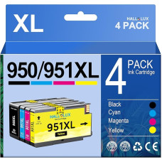 HALLOLUX 951 XL 950XL rašalo kasetė, suderinama su HP 951XL 950 XL, skirta 