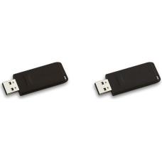 Verbatim Slider USB Flash Drive 32GB USB 2.0 Memory Stick for Laptop Notebook Ultrabook TV Car Stereo USB 2.0 Flash Drive Data Stick with Slide Mechanism Black (Pack of 2)