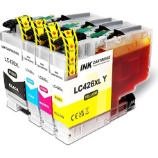 Aurotec LC426XL LC426 XL kasetės suderinamos su Brother LC426 LC426XL spausdintuvo kasetėmis, skirtomis Brother MFC-J4340DW MFC-J4335DW MFC-J4535DW MFC-J4540DW MFC-J4540DW MFC-J4540DWXL kasetėms (4 vnt.)