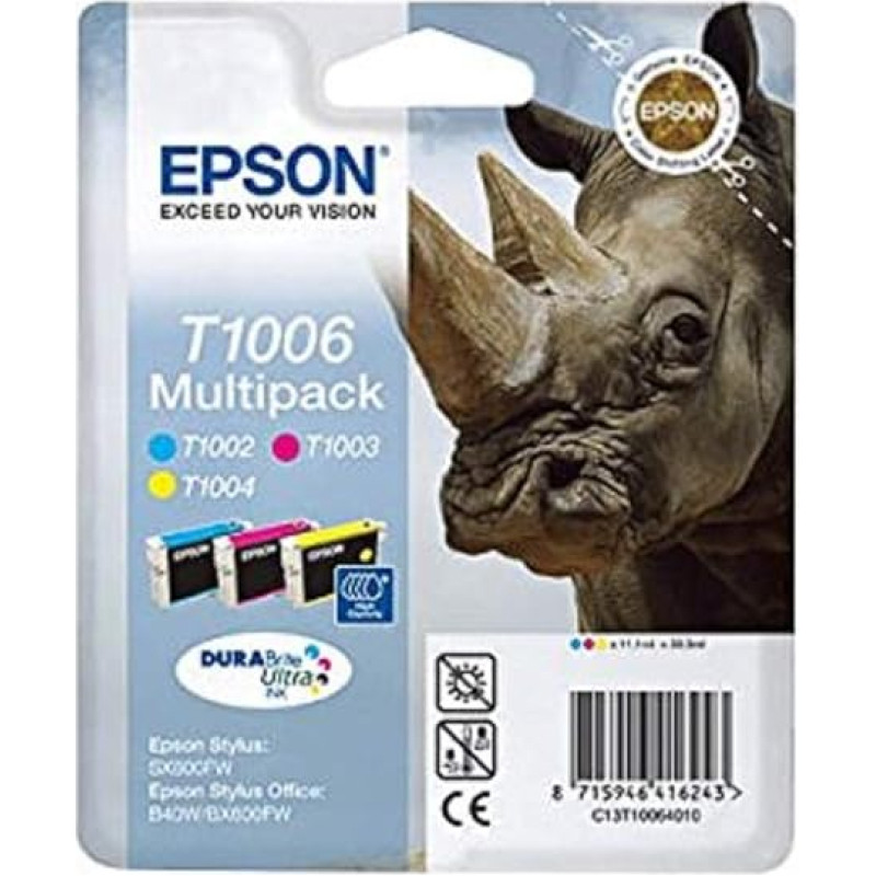 Epson Original Durabrite T1006 Rhino Colour Multipack Ink Cartridges