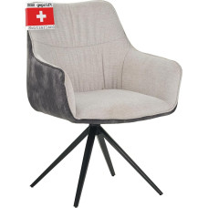 Albatros PULA Swivel Chair, Modern Swivel Chairs for Dining Room, Kitchen, Conference Room or Office, Kitchen Chairs Dining Room Chairs with Swivel Function and Thick Padding, Fabric Beige