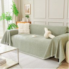 DREAMINGO Sofos dangteliai Plaunamas storas šenilinis kušetės dangtelis 2 pagalvėlėms Sofos sofa Daugiafunkcinis sofos dangtelis Antklodė Šiuolaikinis naminių gyvūnėlių baldų apsauginis dangtelis Sekcinė sofa Slipcover 71x118 colių