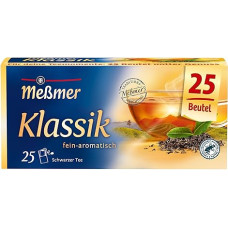 Meßmer Classic Black Tea Fine Aromatic 25 Tea Bags Vegan Gluten Free Lactose Free
