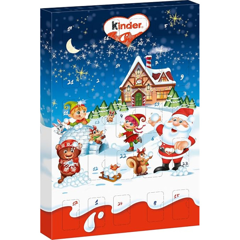 kinder Mini Mix Advento kalendorius - Advento kalendorius su gardžiais šokolado patiekalais - 1 kalendorius po 150 g