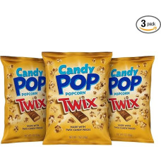 Candy Popcorn Mix Twix, Oreo & M&M's Minis Saldus sūrus užkandis JAV importas 3 x 28 g, 2 x 149 g (3 x Candy Popcorn Twix 28 g)