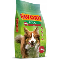 Favorit 10 kg Dry Dog Food with Beef for Adult Medium and Large Dogs