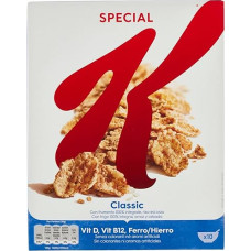 Kellogg's Special K Classic Fiocchi di Riso Rice Flakes Whole Grain Wheat and Barley with Vitamins and Minerals 300 g Grain Flakes Pack of 6