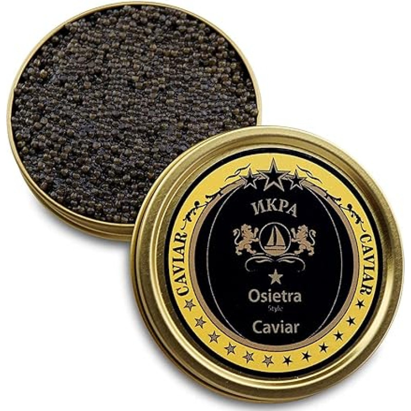 Sepehr Dad Osietra Caviar Select | Nemokama perlamutrinė šaukštelė | Veisimas ES | 30 g