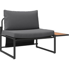 2-teiliges Garten-Sofa-Set mit einem Einzel-Sessel und anthrazitfarbenen Kissen Gartenlounge Modelis42004140