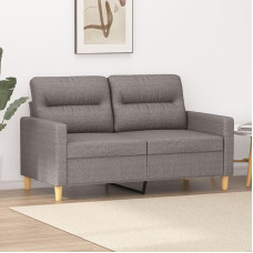 KOIECETA Sofa kėdė, fotelis, sofa su porankiais, atlošo pagalvėlė, poilsio kėdė, svetainės kėdė prie televizoriaus, poilsio kėdė, klubo kėdė, minkšta kėdė, dvivietė sofa, Taupe, 120 cm, audinys